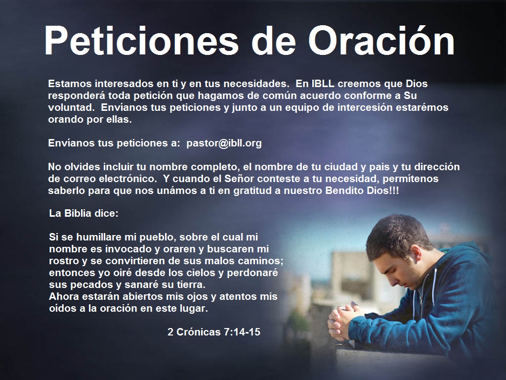 Peticiones de Oración